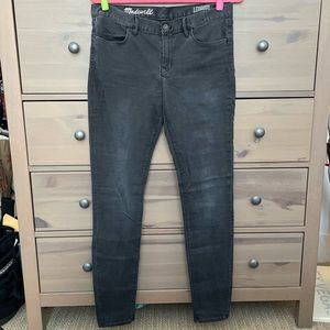 Madewell Charcoal Grey "Legging" Skinny Jeans Size 30